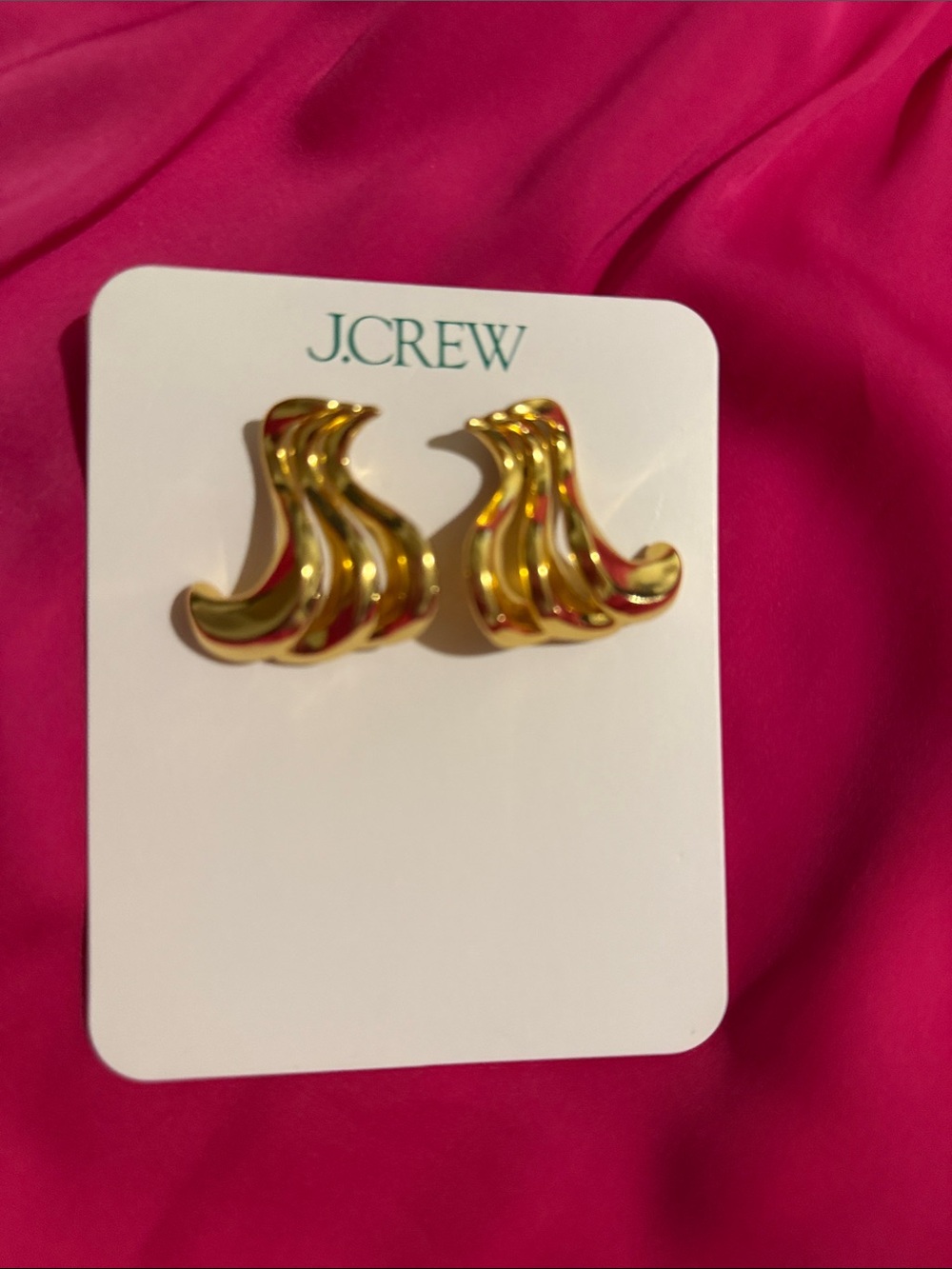 J. Crew Gold-Tone Sculpted Wave Pierced Earrings